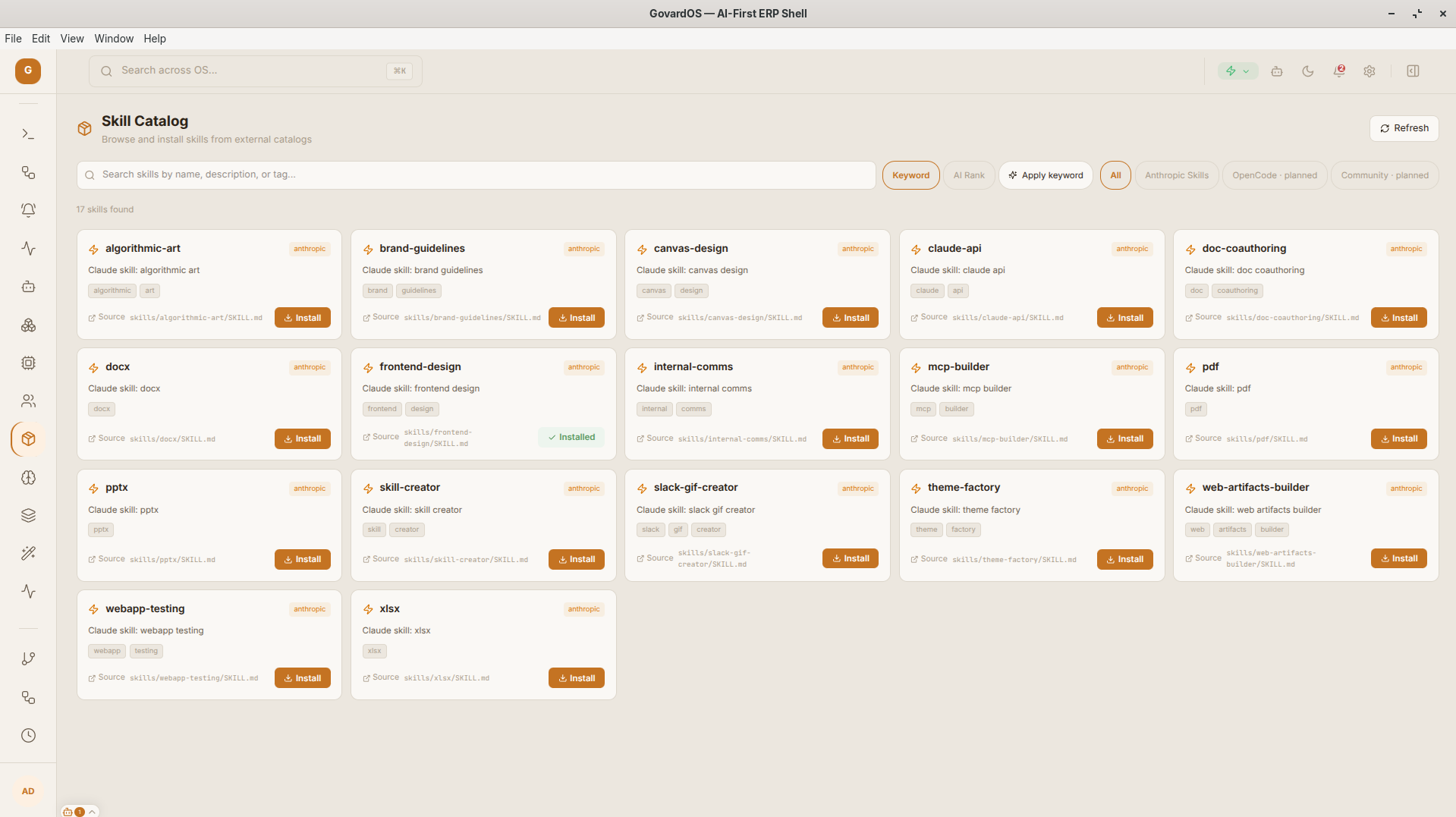 Skill Catalog